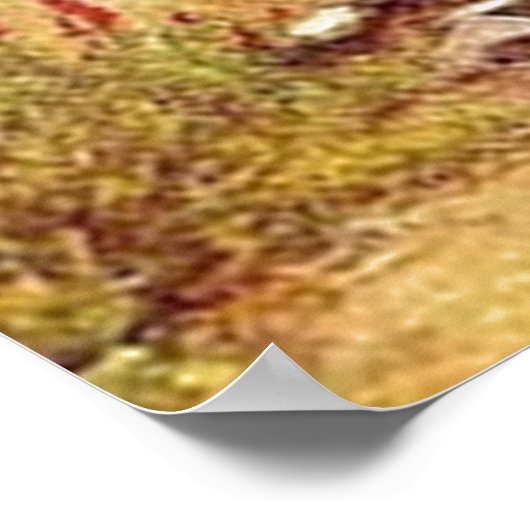  landschapsmeisje dat in de openlucht staat poster (Hoek)