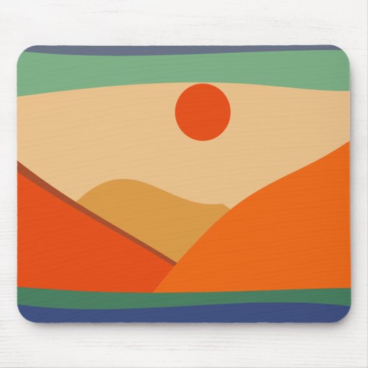 Landschapsmousepad, berg, digitale kunst, kunst muismat (Voorkant)