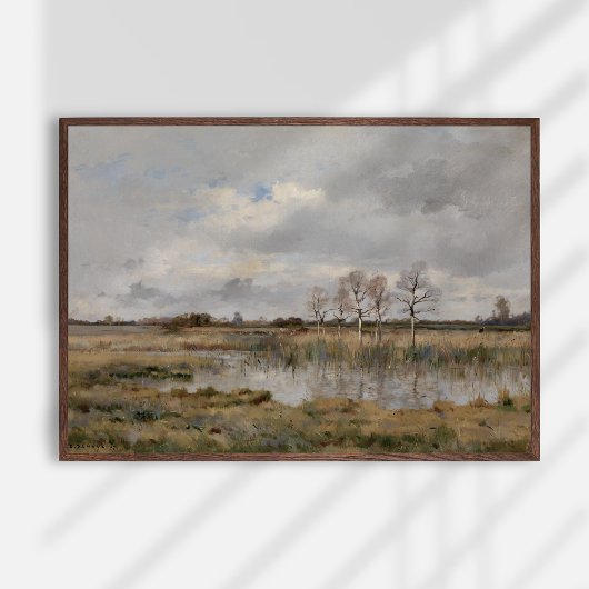 Landschapsolie op doek,  kunst. Olie Poster