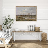 Landschapsolie op doek,  kunst. Olie Poster