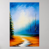 Landschapsolie Schilderen - Minimalistisch Poster (Voorkant)