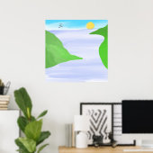 landschapsolieverfkunst poster (Thuiskantoor)