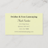 Landschapsontwerp Visitekaartje (Achterkant)