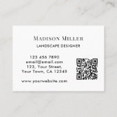 Landschapsontwerper QR Code Greenery Visitekaartje (Achterkant)