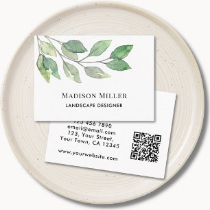Landschapsontwerper QR Code Greenery Visitekaartje