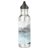 Landschapsreflectie Meer bomen Groen Waterfles (Links)