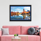 Landschapsrivier in najaar op Canvas Print (Insitu (Woonkamer))