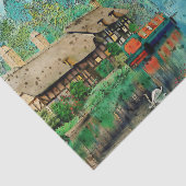 Landschapsscène-lospagina, weefselpapier tissuepapier (Detail)