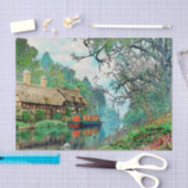 Landschapsscène-lospagina, weefselpapier tissuepapier (Craft)