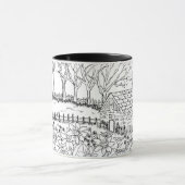 Landschapsscène Pen & inkt Mok (Midden)