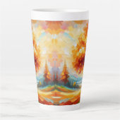 Landschapsschilderij met heldere kleuren-96771 latte mok (Voorkant)