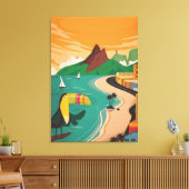 Landschapsschilderij voor home decor canvas afdruk (Insitu (Woonkamer))