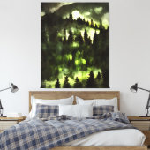 Landschapsschildering van bossen met bossen canvas afdruk (Insitu (Slaapkamer))