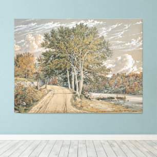  landschapsschilderkunst Harlem River Canvas Afdruk