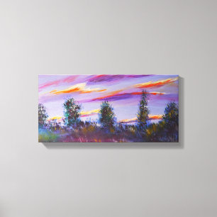 Landschapstekening met acryl canvas afdruk