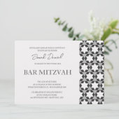 Landschapster patroon Bar Mitswa uitnodiging (Staand voorkant)