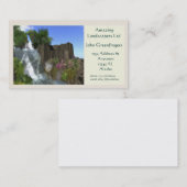 Landschapsthema bergwaterval visitekaartje (Voorkant / Achterkant)