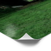 landschapszonneschijn boerderij landschap oude rod perfect poster (Hoek)