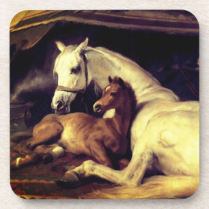 Landseer Horses Bier Onderzetter