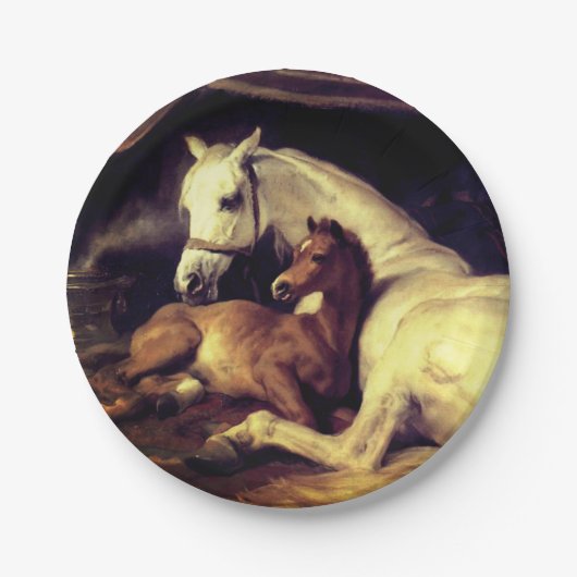 Landseer Horses Papieren Bordje (Voorkant)