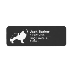 Landseer Newfoundland Dog Return Address Labels