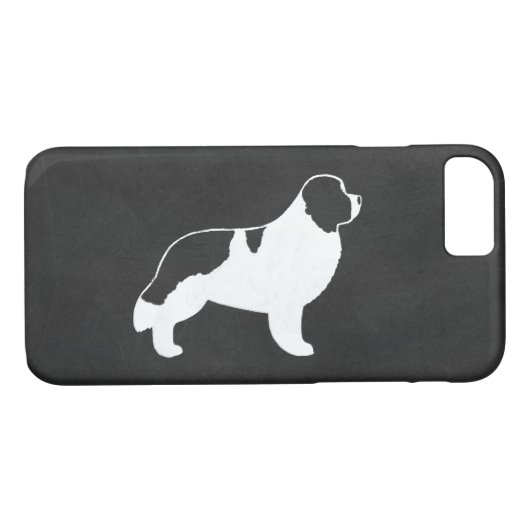 Landseer Newfoundland Silhouette Case-Mate iPhone Case (Achterkant (Horizontaal))