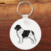 Landseer Newfoundland Sleutelhanger (Voorkant)