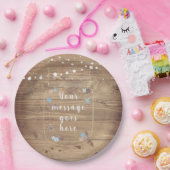 Landselijke kerstverlichting Mason pot Uw bericht Papieren Bordje (Feest)