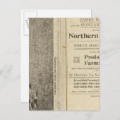 Landsubsidie van North Dakota Briefkaart (Voorkant / Achterkant)