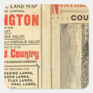 Landsubsidie Washington en Oregon Vierkante Sticker