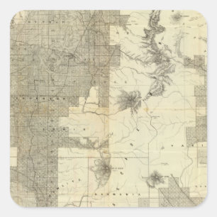 Landsubsidie Washington en Oregon Vierkante Sticker
