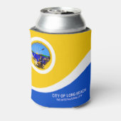 Landvlag Long Beach (Californië) Blikjeskoeler (Blikje Achterkant)