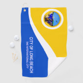 Landvlag Long Beach (Californië) Golfhanddoek (Insitu)