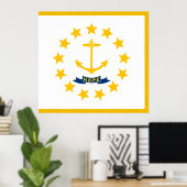Landvlag Rhode Island Poster (Thuiskantoor)