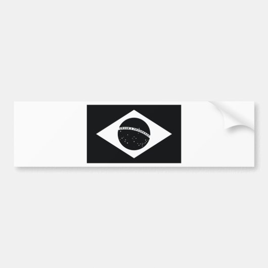 Landvlag van Black Brazilië Bumpersticker (Voorkant)