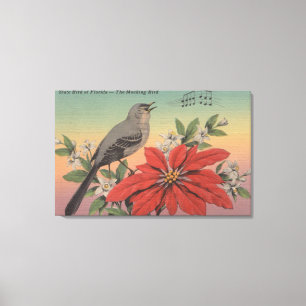 Landvogel van FloridaMocking BirdFlorida Canvas Afdruk