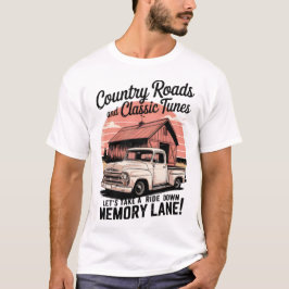 Landwegen en klassieke tunes pick-up t-shirt