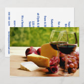 Landwijn, kaas en fruit kaart (Voorkant / Achterkant)