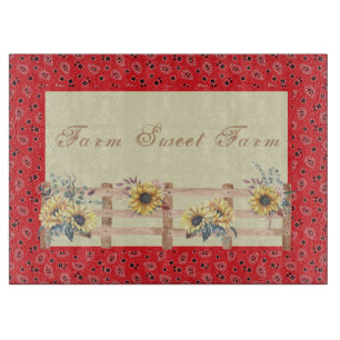 Landzonnebloemen op Bandana Print Custom Snijplank