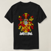 Lane Coat of Arms Family Crest T-shirt (Design voorkant)