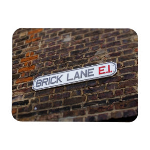 Lane en brique - Panneau de rue - Londres - Magnet