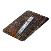 Lane en brique - Panneau de rue - Londres - Magnet (Côté Gauche)