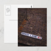 Lane en brique - Signe de rue - Londres - Carte po (Devant / Derrière)