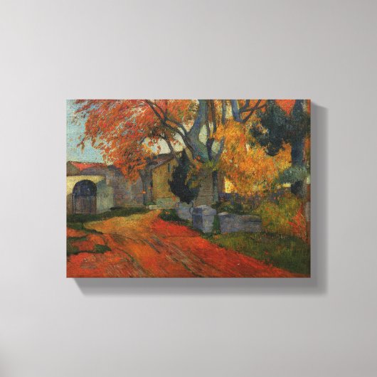 Lane in Alchamps Arles door Paul Gauguin Canvas Afdruk (Voorkant)