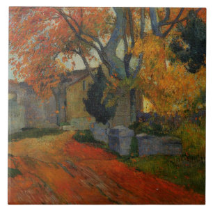 Lane in Alchamps Arles door Paul Gauguin Tegeltje