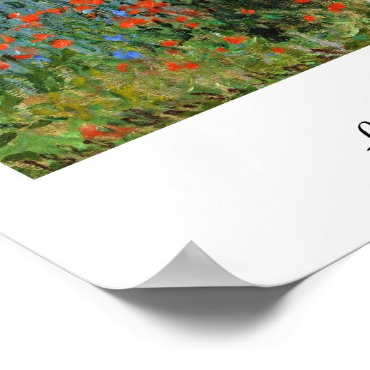 Lane in Poppy Fields Saint-Martin Claude Monet Poster (Hoek)