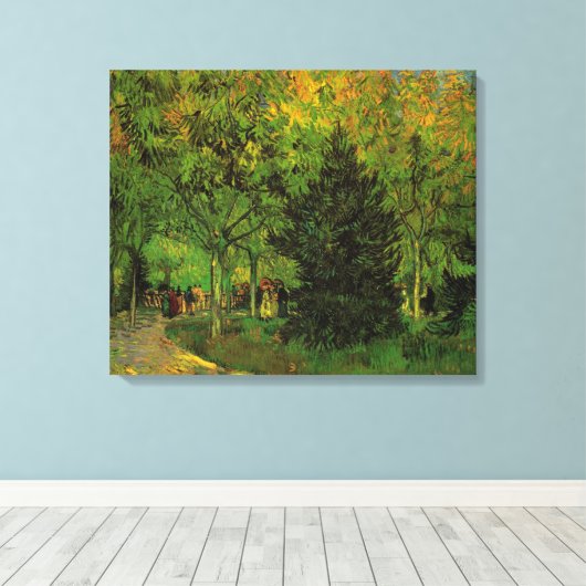Lane in Public Garden, Arles van Vincent van Gogh Canvas Afdruk (Insitu (Houten vloer))