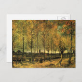 Lane met Poplars van Vincent van Gogh Briefkaart (Voorkant / Achterkant)