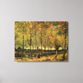 Lane met Poplars van Vincent van Gogh Canvas Afdruk (Voorkant)