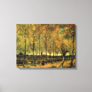 Lane met Poplars van Vincent van Gogh. Canvas Afdruk